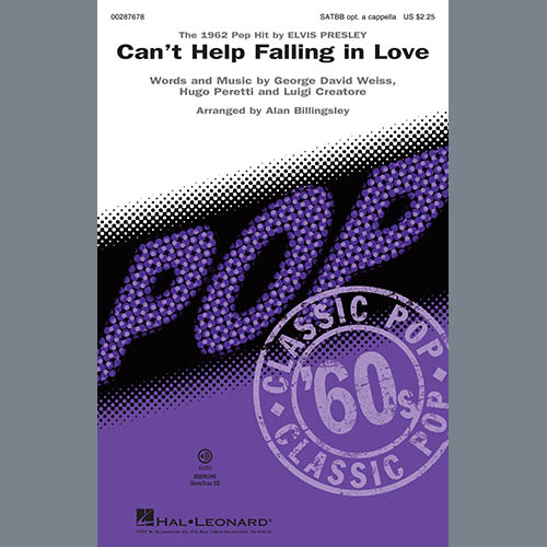 Product picture to: Can't Help Falling In Love (arr. Alan Billingsley)