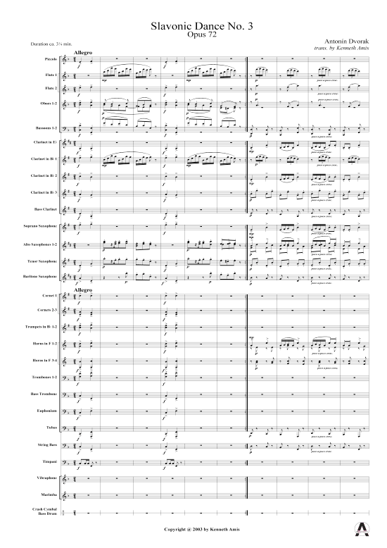 Slawischer Tanz Nr. 3, Op.72 