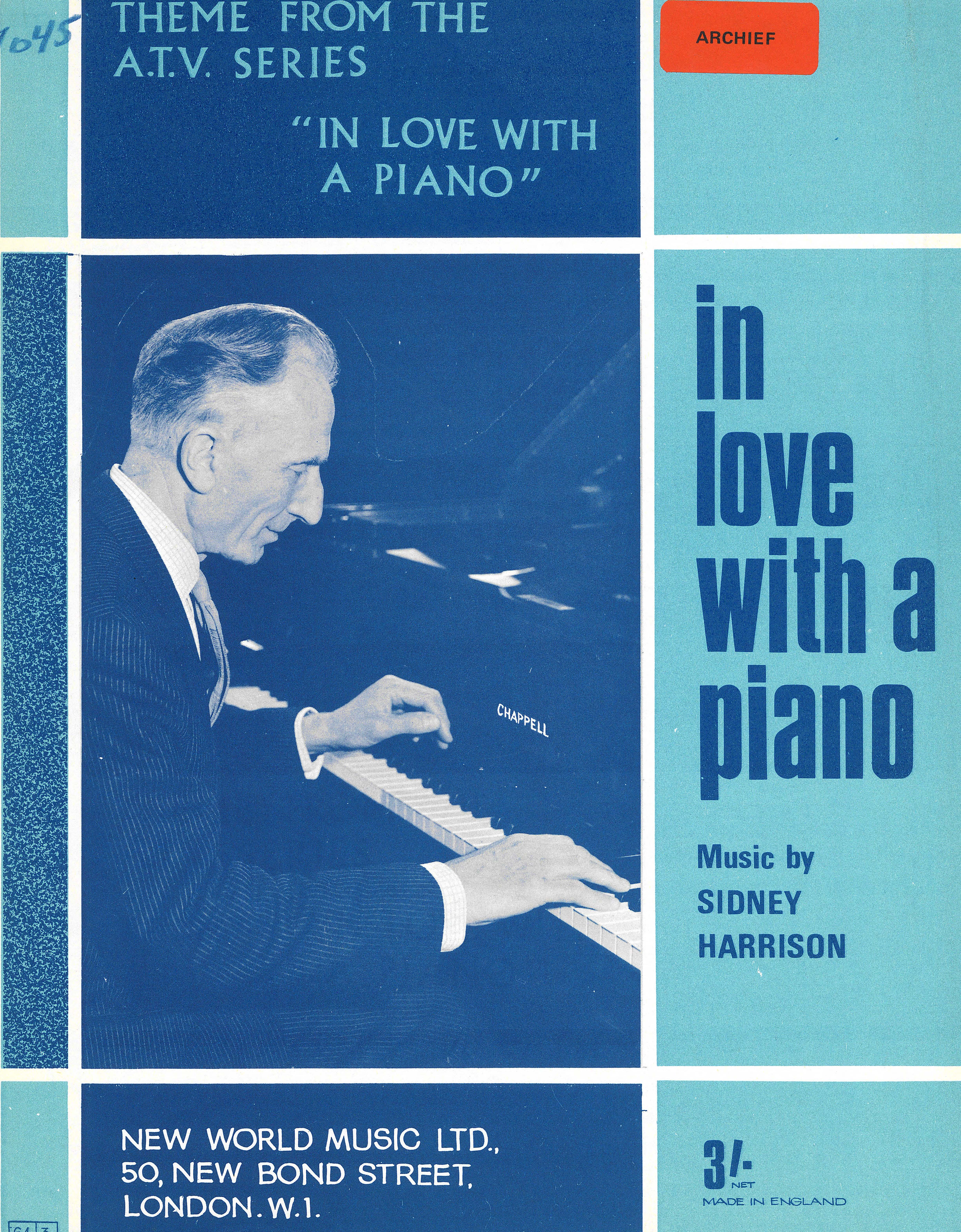 cover: In Love With A Piano, Sidney Harrison, Klavier