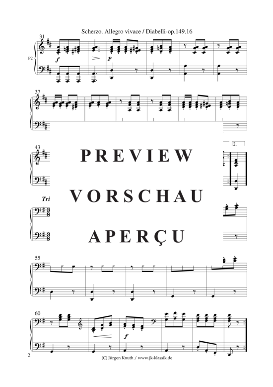 gallery: Scherzo, Allegro, Vivace   op.149.16 , , (Klavier vierhändig)