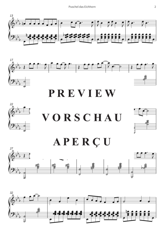 gallery: Puschel das Eichhorn - Title Song from the TV series Puschel das Eichhorn aka Bannertail-Story of a Grey Squirrel (1984) , ,  (Klavier Solo)