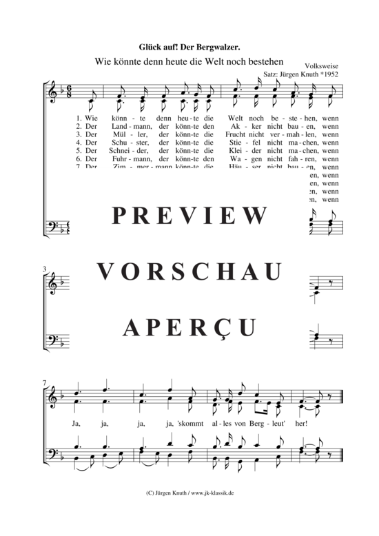 gallery: Glück auf! Der Bergwalzer  "Wie könnte denn heute die Welt noch bestehen" , , (Gemischter Chor)