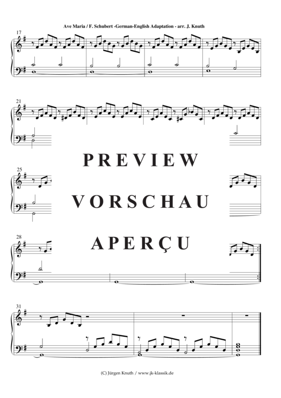 gallery: Ave Maria  D.839, op.52.6, G-Dur  German Adaptation , , (Orgel + Gesang)