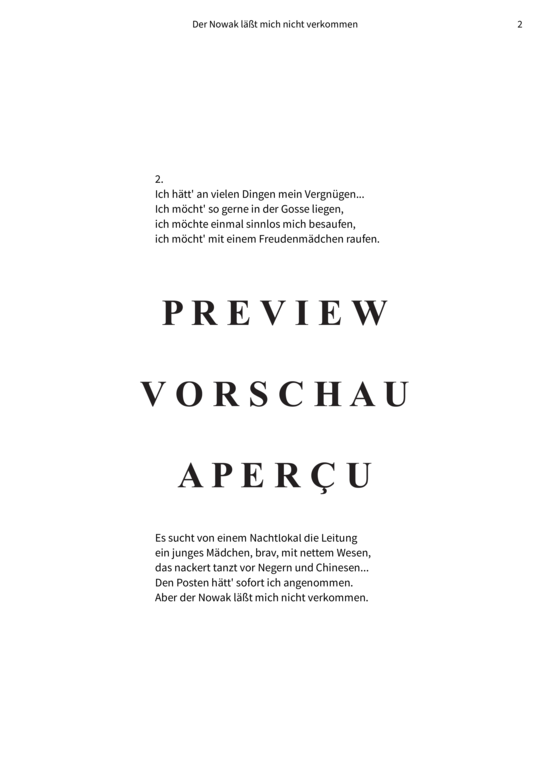 gallery: Der Nowak läßt mich nicht verkommen (Gesang + Akkorde) , Jonas, Gisela,  (Leadsheet)