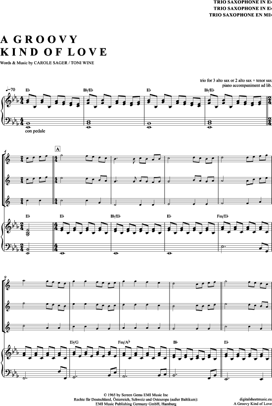 A groovy kind of love (Saxophon Trio AAA(T) 