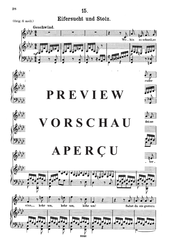 gallery: Eifersucht und Stolz D.795-15 (Die Schöne Müllerin) , ,  (Gesang mittel + Klavier)