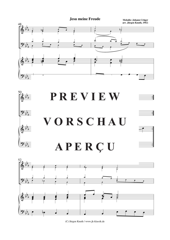 gallery: Jesu meine Freude , , (Gemischter Chor + Orgel/Klavier)