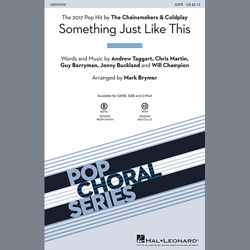 cover: Something Just Like This (arr. Mark Brymer), Guy Berryman, Will Champion, Chris Martin, Jonny Buckland, Andrew Taggart, The Chainsmokers & Coldplay