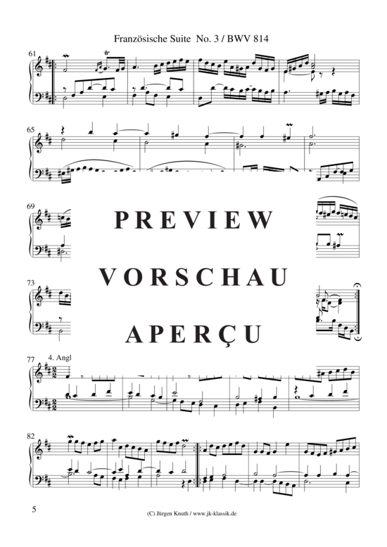 gallery: Französische Suite No. 3 (BWV 814) , ,  (Klavier/Cembalo Solo)