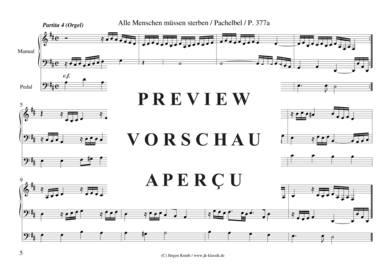 gallery: Alle Menschen müssen sterben (Choral mit 8 Partiten) , ,  (Orgel Solo)