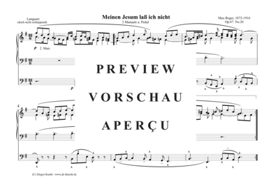 gallery: Meinen Jesum laß ich nicht Op.67. No.26 , , (Orgel Solo)