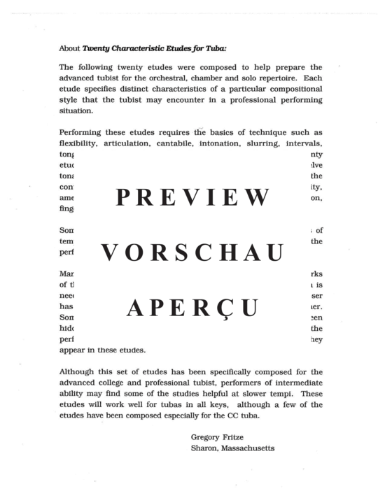 gallery: Twenty Characteristic Etudes , , (Tuba)