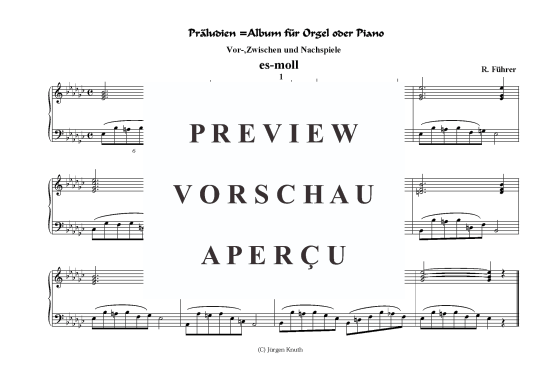 Präludien = Album für Orgel oder Piano (es-moll) 