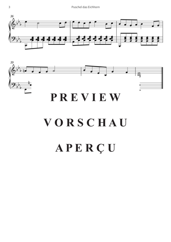 gallery: Puschel das Eichhorn - Title Song from the TV series Puschel das Eichhorn aka Bannertail-Story of a Grey Squirrel (1984) , ,  (Klavier Solo)