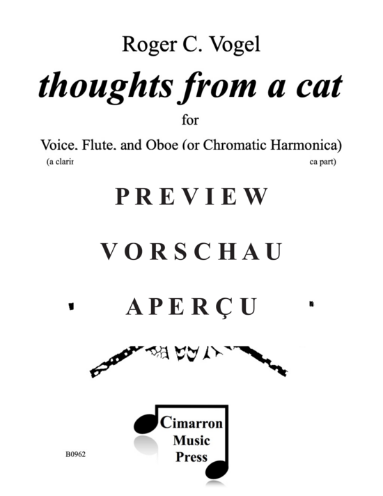 gallery: Thoughts from a Cat , , (Stimme, Flöte und Oboe/Mundharmonika - chromatisch)