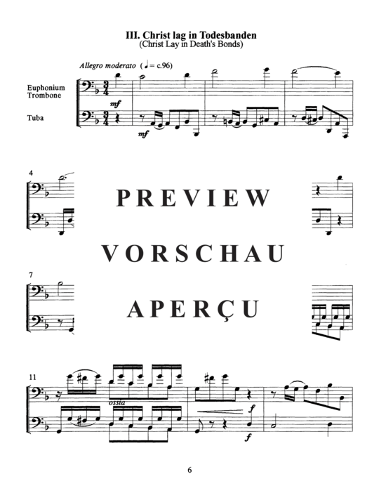 gallery: Drei Choral Preludes , , (Duett für Euphonium/Posaune + Tuba)