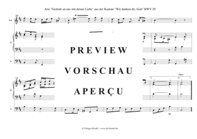 gallery: Gedenk an uns mit deiner Liebe, Arie aus der Kantate 29 Wir danken dir, Gott , , (Orgel Solo)