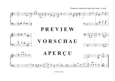 gallery: Präludien D-Moll , , (Orgel/Klavier Solo)