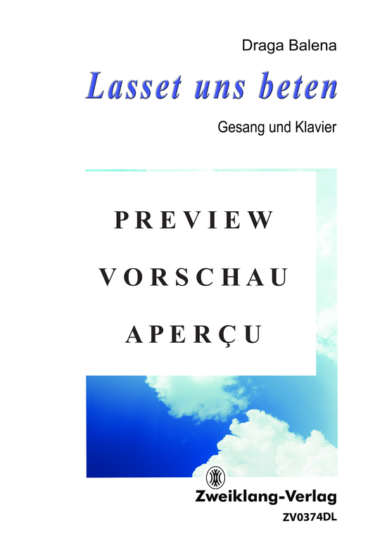 gallery: Lasset uns beten , Balena, Draga, (Gesang + Klavier)