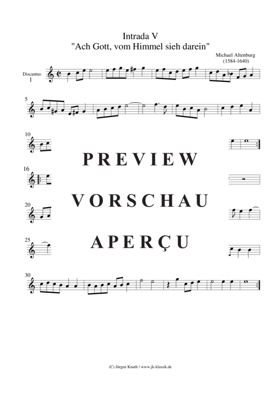 gallery: Intrada V (5) , ,  Ach Gott, vom Himmel sieh darein (Gemischtes Ensemble - Bläser oder Streicher)