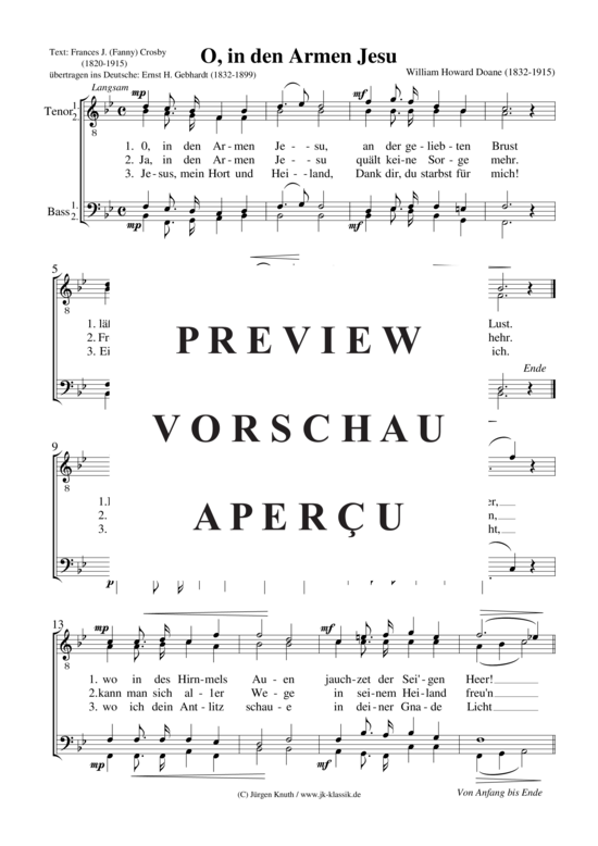 gallery: O, in den Armen Jesu , , (Männerchor)