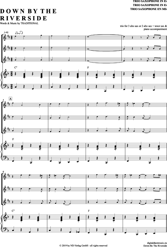 Down By The Riverside (Saxophon Trio AAA(T) 