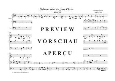 gallery: Gelobet seist du, Jesu Christ, BWV 723 , , (Orgel Solo)