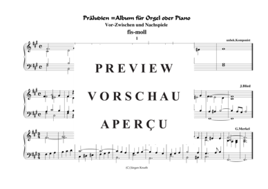 gallery: Präludien = Album für Orgel oder Piano (fis-moll) , ,  (Klavier Solo)