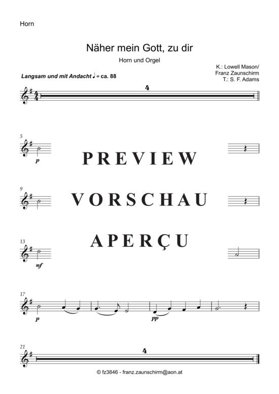 gallery: Näher mein Gott zu dir , , (Horn + Orgel)