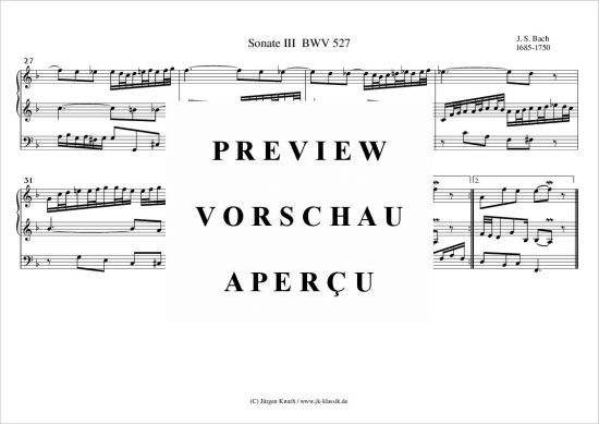 gallery: Sonate Nr.3 BWV 527 , , (Orgel Solo)