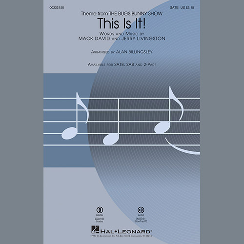 cover: This Is It (arr. Alan Billingsley), Mack David & Jerry Livingston, Chor