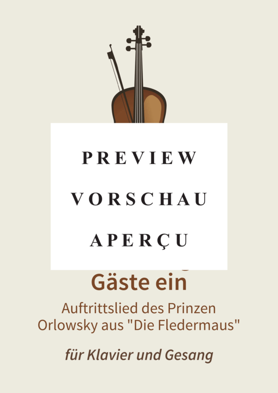 gallery: Ich lade mir gern Gäste ein - Auftrittslied des Prinzen Orlowsky aus Die Fledermaus , , (Gesang + Klavier)