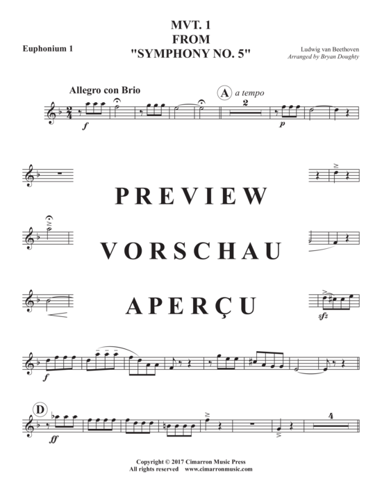 gallery: Movement 1 from Symphony No. 5 , , (2x Euphonium/Bariton, 3x Tuba)