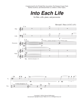 gallery: Into Each Life , , (Flöte, Cello, Klavier und ein Schlagzeug)