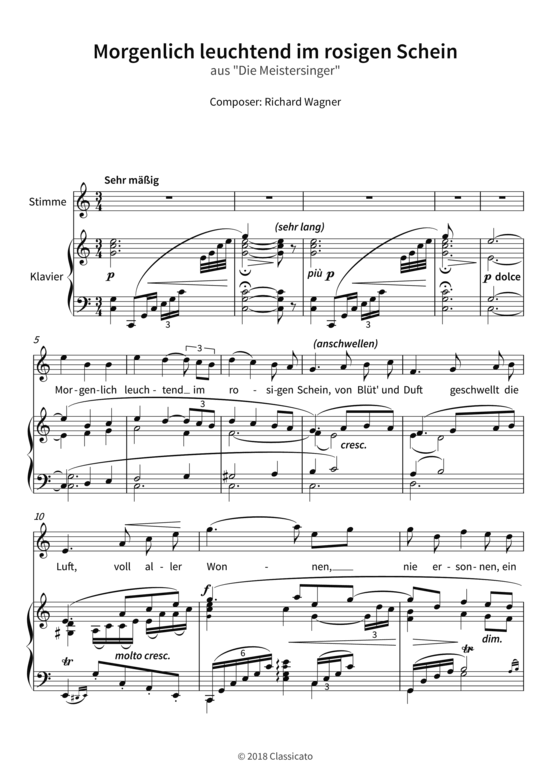 Morgenlich leuchtend im rosigen Schein - aus Die Meistersinger 