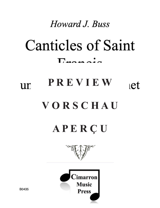 gallery: Canticles of Saint Francis , , (Klarinette Solo)