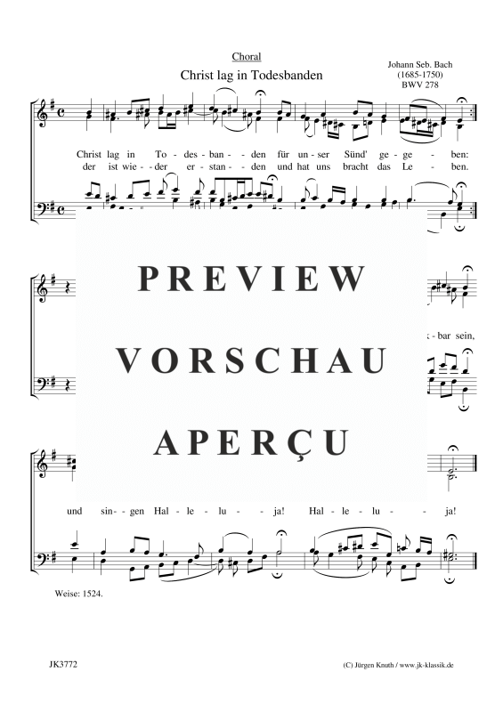 Christ lag in Todesbanden BWV 278