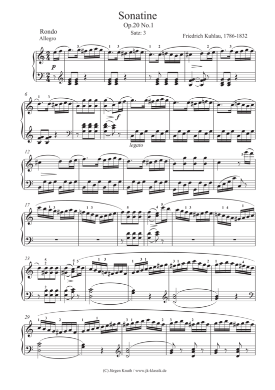 gallery: Sonatine, Op. 20. No.1 Satz: 3 , , (Klavier Solo)