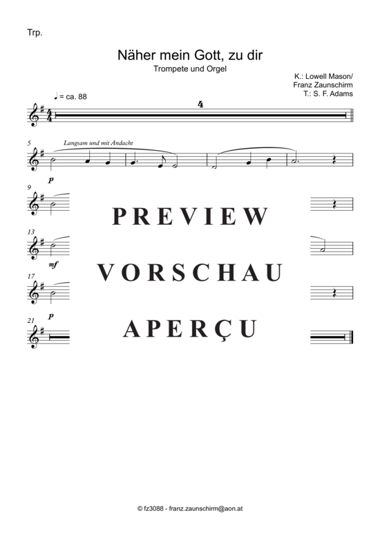 gallery: Näher mein Gott zu dir , , (Trompete in B + Orgel)