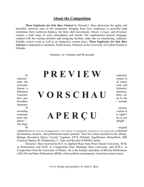 gallery: Three Euphonics for Solo Bass Clarinet , , (Bassklarinette Solo)