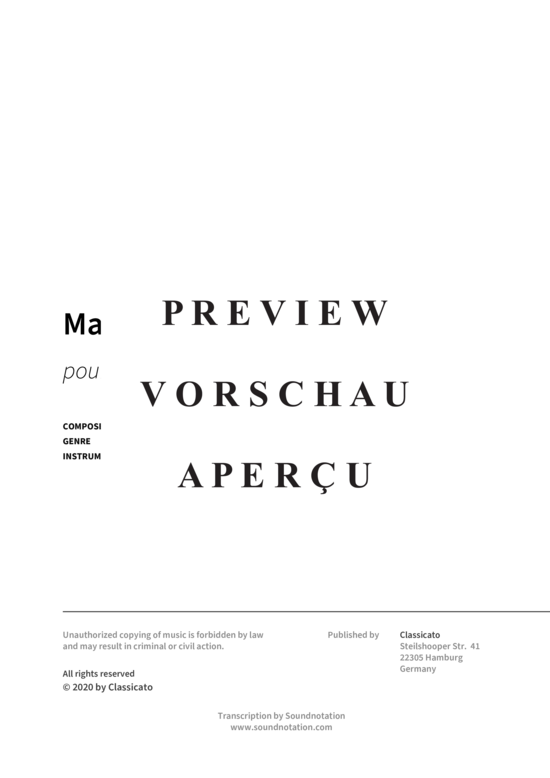 gallery: Mazurka - pour piano , , (Klavier Solo)