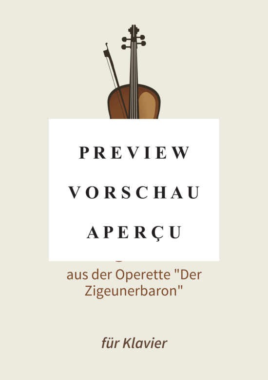 gallery: Einzugsmarsch - aus der Operette Der Zigeunerbaron , , (Klavier Solo)