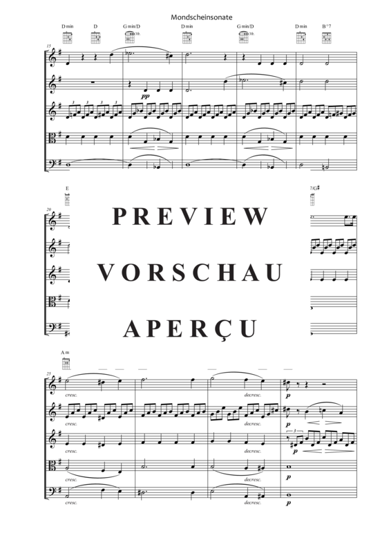 gallery: Mondscheinsonate (1. Satz) , ,  (Quintett flexible Besetzung)