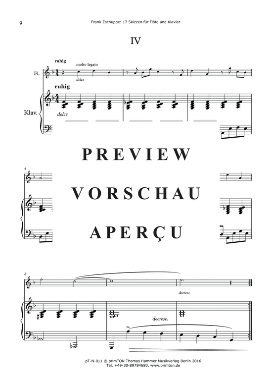 gallery: 17 Skizzen für Flöte und Klavier (2007) , ,  (Querflöte + Klavier)