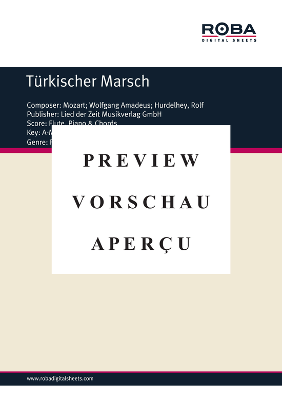 gallery: Türkischer Marsch , , (Klavier Solo mit eingesetzer Flöten-Stimme)