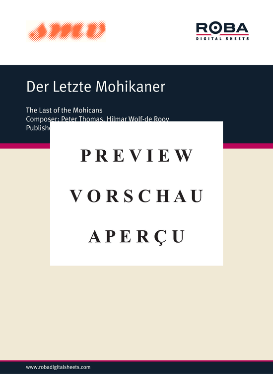 gallery: Der Letzte Mohikaner , , (Klavier Solo)