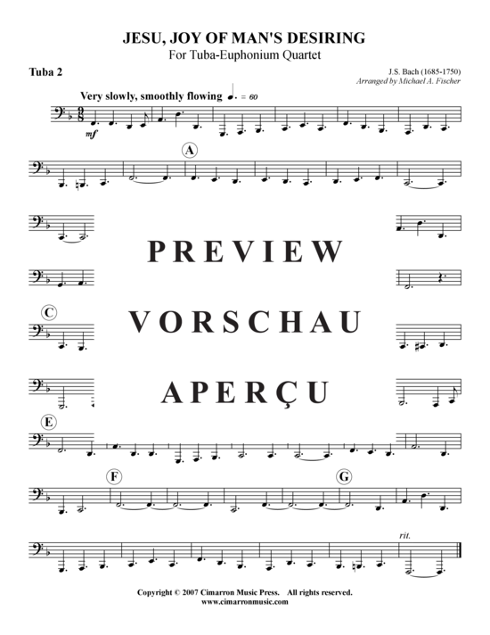 gallery: Jesu, Joy of Man's Desiring  , , (Tuba Quartett: 2x Bariton, 2xTuba)