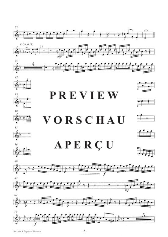 gallery: Toccata & Fugue , , (1.Trp in C/B/Es, 2.Trp in B, Horn in F, Pos, Tuba)