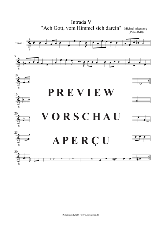 gallery: Intrada V (5) , ,  Ach Gott, vom Himmel sieh darein (Gemischtes Ensemble - Bläser oder Streicher)