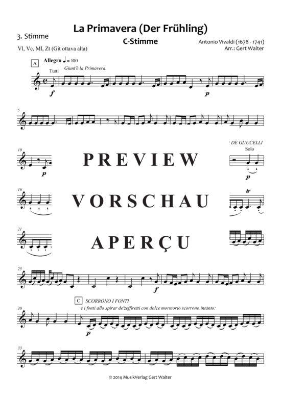 gallery: La Primavera (Der Frühling) , ,  1.Satz (Quintett flexible Besetzung)